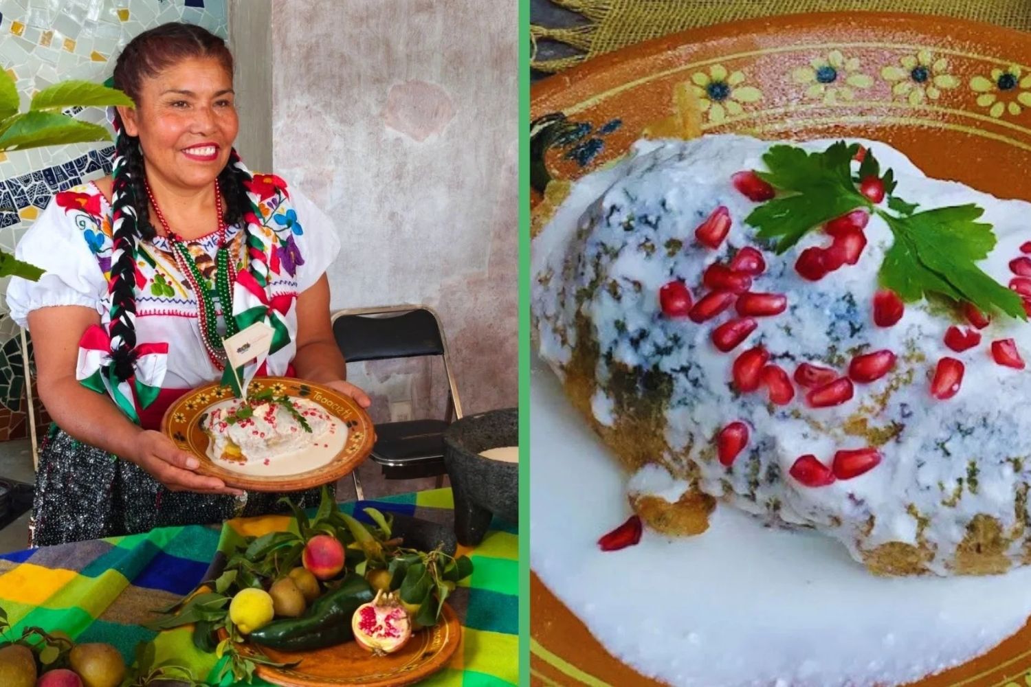 Cocinera Tradicional de Chiles en Nogada