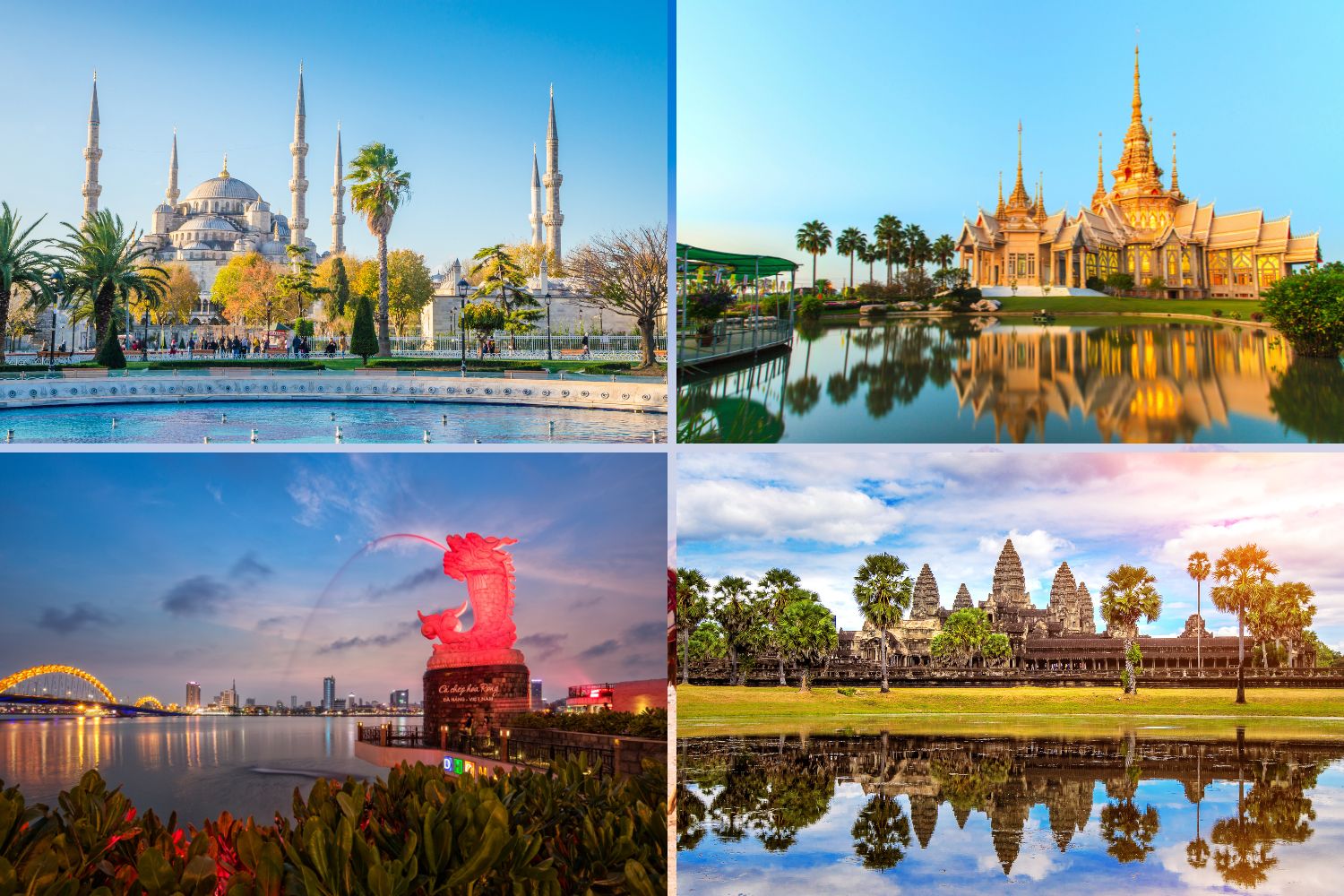 Turquía, Tailandia, Vietnam y Camboya