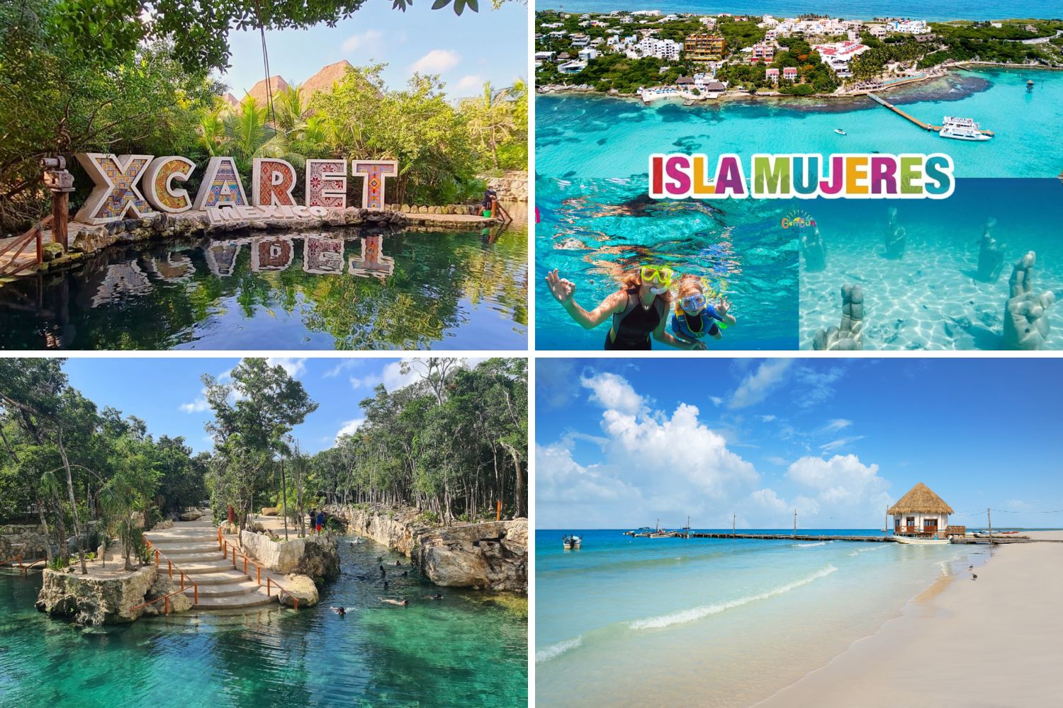 Xcaret, Isla Mujeres, Cenotes Casa Tortuga y Holbox